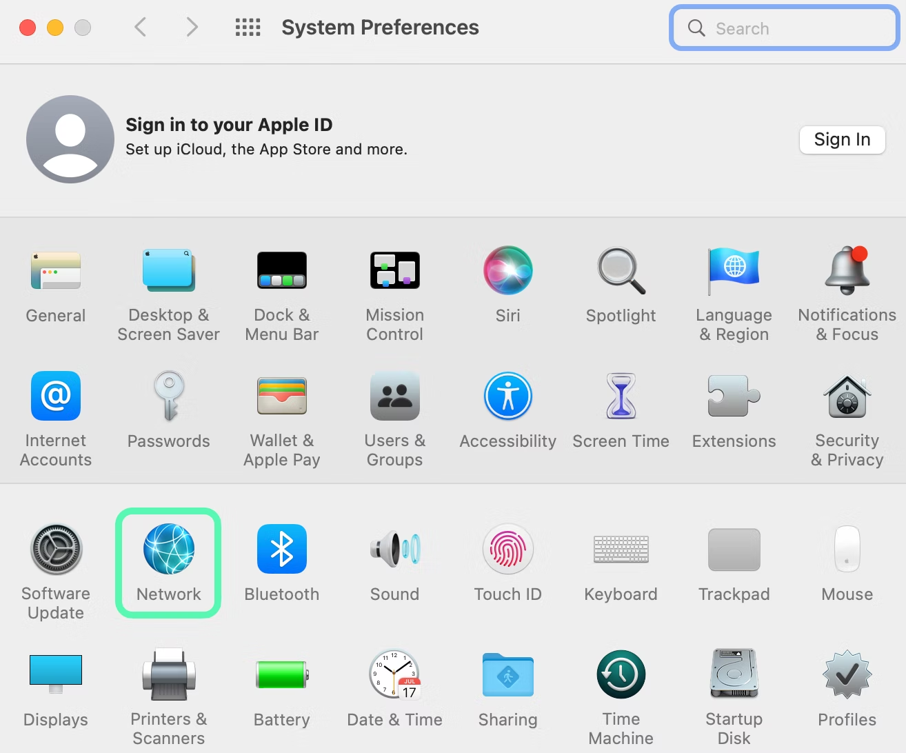 MacOS Network